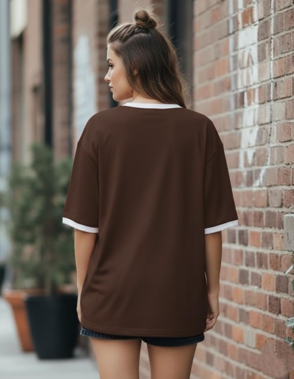 Tshirt for Women | Oversized Tshirt for Woman | Tops for Women Western | Women's Tops | Woman Tee Loose Fit Drop Shoulder Printed T-Shirt for Casual Summer College Travel - Image 2