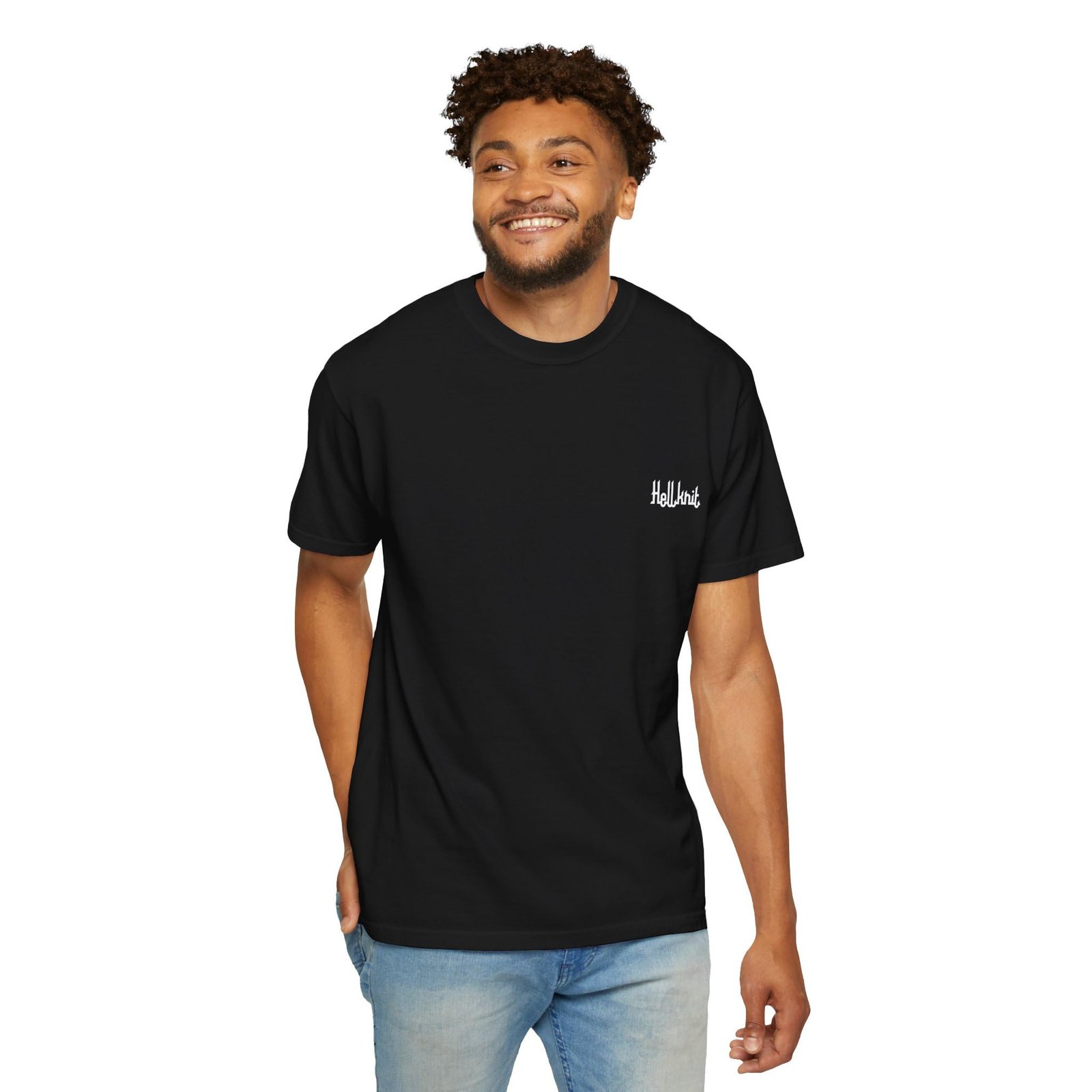 Hellknit Arabian Edition Men’s T-Shirt 100% Cotton French Terry Fabric | Premium Comfort Streetwear Tee for Casual (in, Alpha, Regular, Black) - Image 7