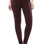 Women's Ultra Soft Cotton 4 Way Stretchable Churidar Solid Regular and Plus 20 Colours Leggings s and Girls -Size :-3XL, Colour - Brown, High Rise
