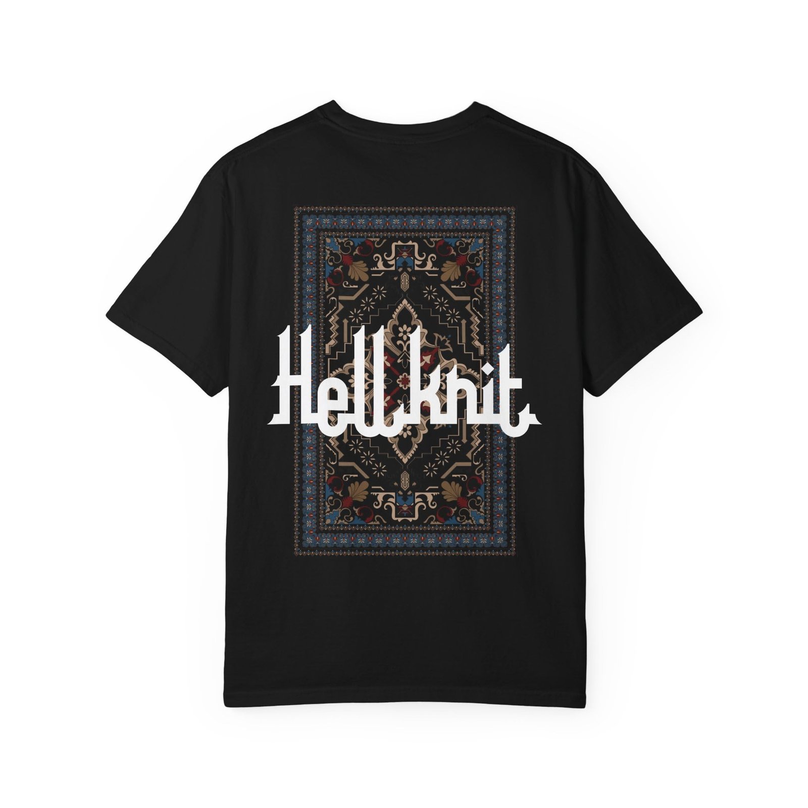 Hellknit Arabian Edition Men’s T-Shirt 100% Cotton French Terry Fabric | Premium Comfort Streetwear Tee for Casual (in, Alpha, Regular, Black) - Image 2