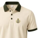 Men's Cotton Rich Polo T-Shirt with Crest Emblem Cream
