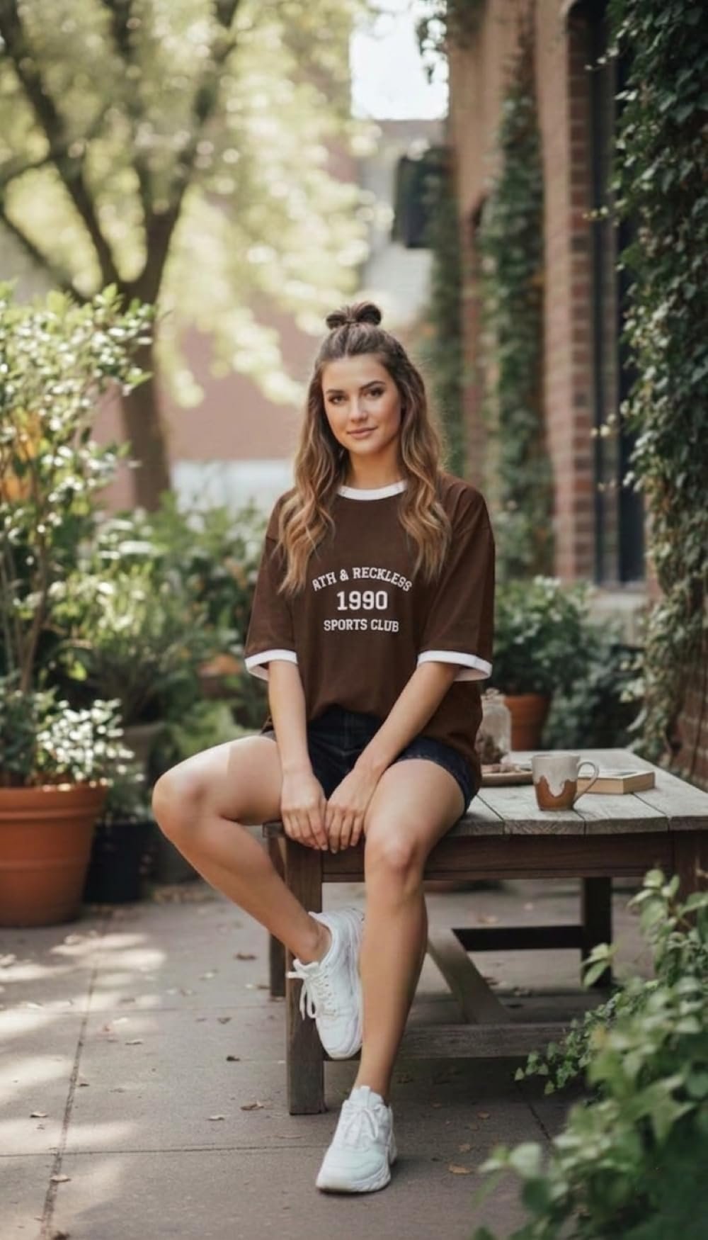 Tshirt for Women | Oversized Tshirt for Woman | Tops for Women Western | Women's Tops | Woman Tee Loose Fit Drop Shoulder Printed T-Shirt for Casual Summer College Travel - Image 4
