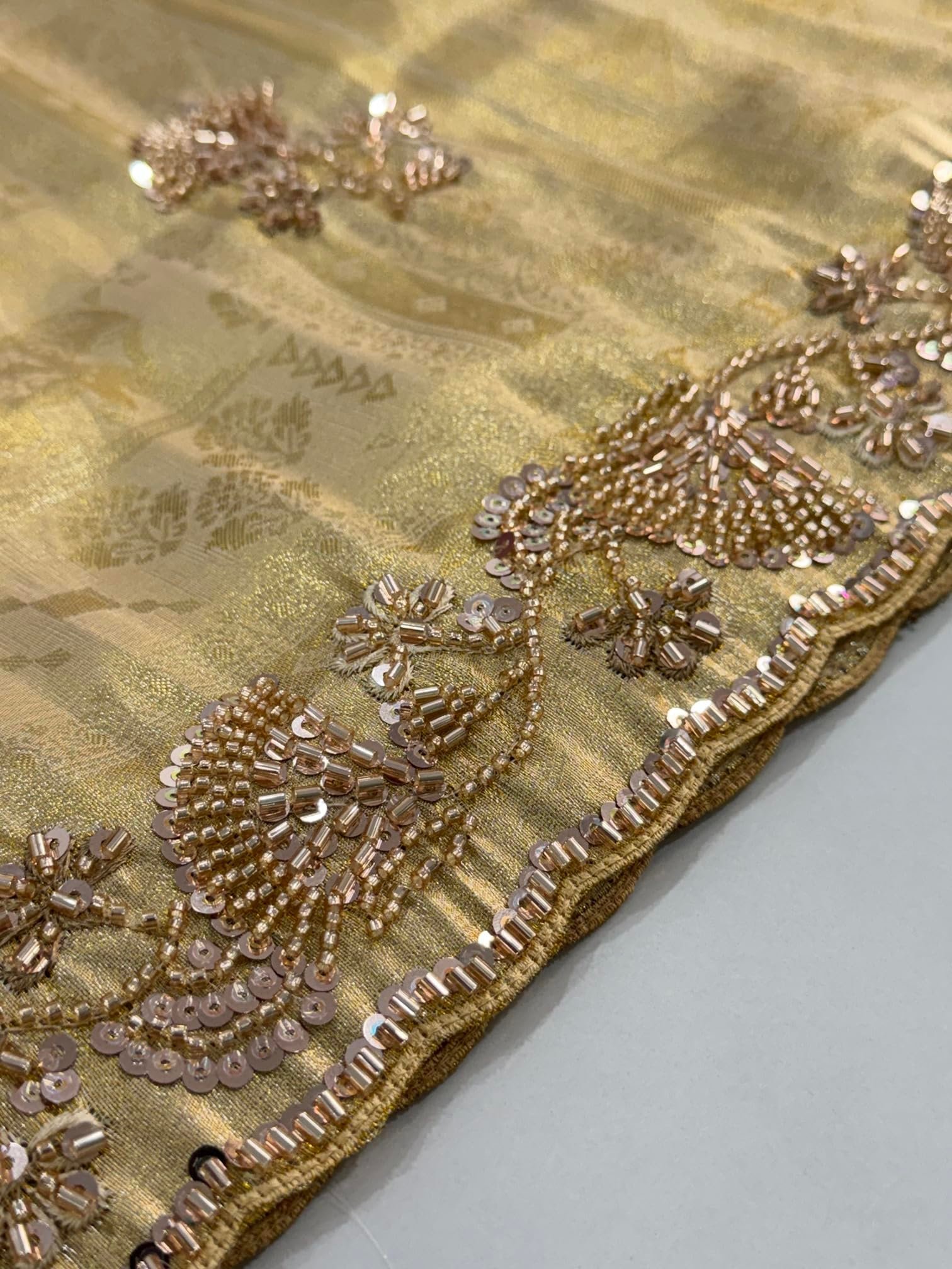 Women's Festive Banarasi Silk Embroidery Saree with Unstitched Banarasi Silk Blouse(6452_2) - Image 8