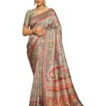 Womens Kanjivaram Banarasi Silk Saree Kanchipuram Patola saree (GREY)