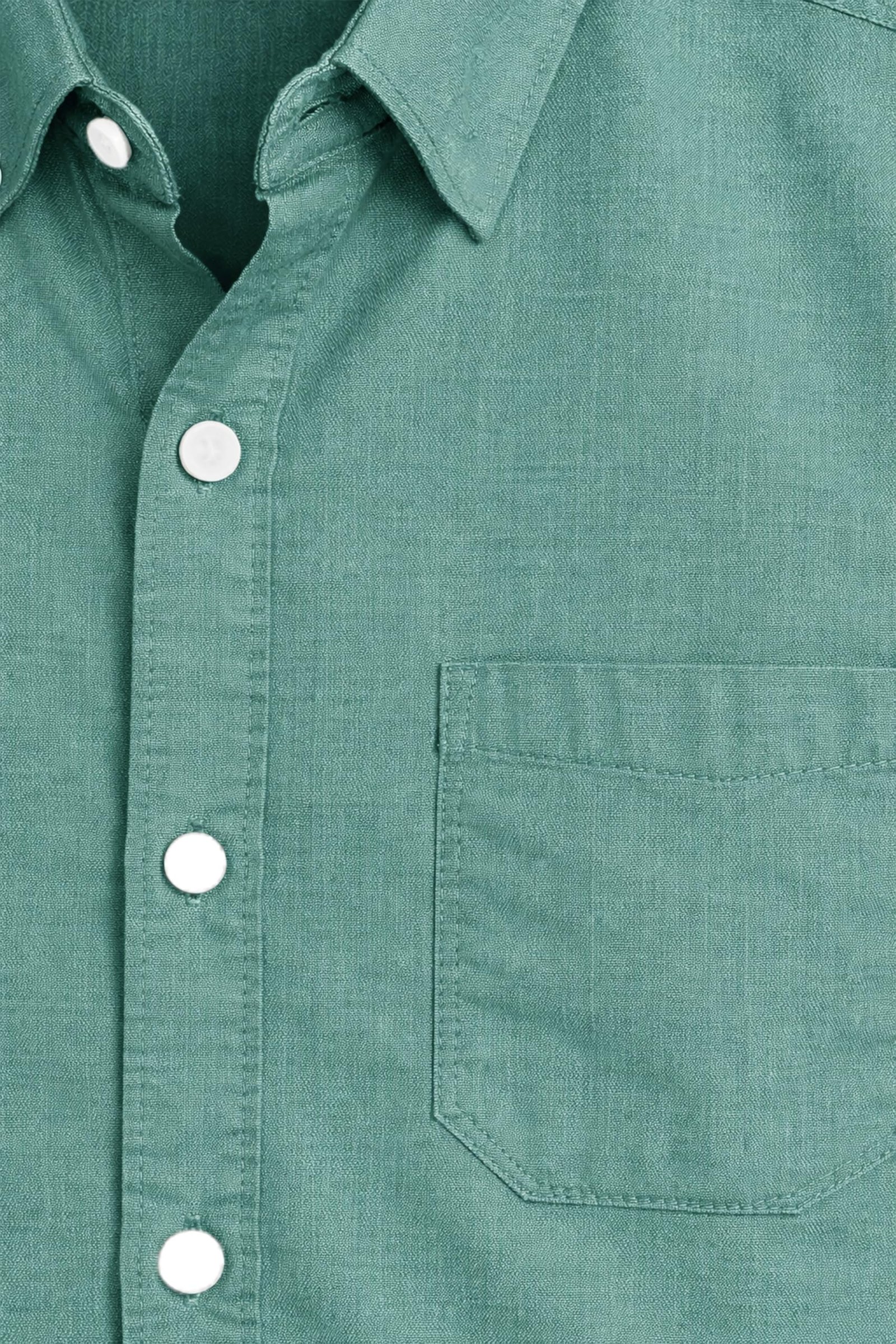 Men's Formal Shirt 100% Cotton Modern Slim Fit - MS Fashion (in, Alpha, Regular, Light Green) - Image 4